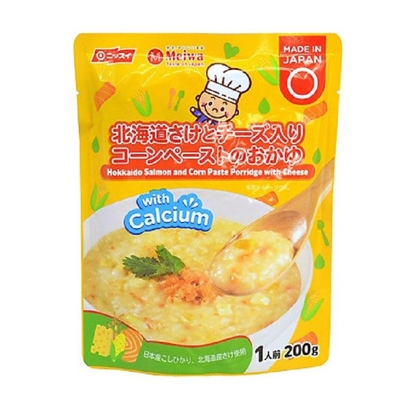 Cháo tươi Meiwa vị cá hồi hokkaido, bắp và phô mai gói 200g (từ 1 tuổi) 1