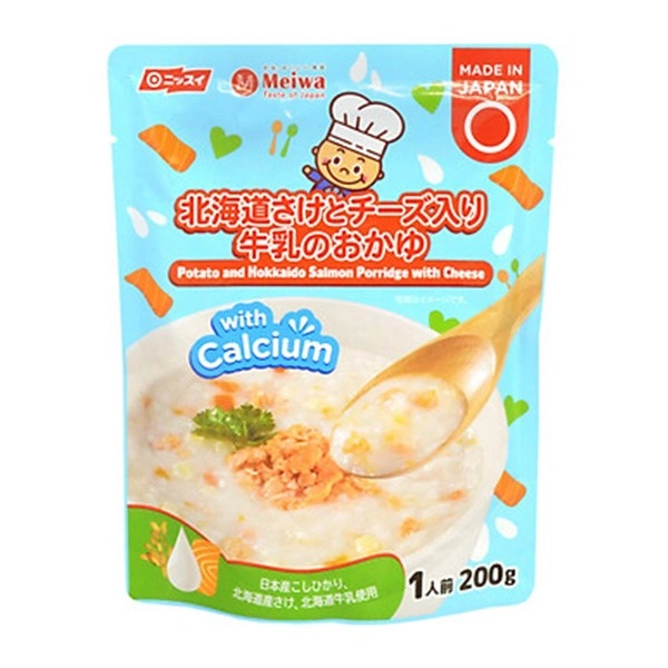 Cháo tươi Meiwa vị khoai tây, cá hồi hokkaido và phô mai gói 200g (từ 1 tuổi) 1