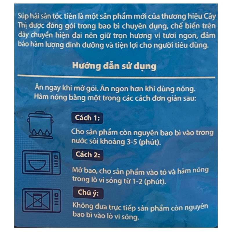 Combo 3 gói súp Cây Thị vị hải sản, tóc tiên 260g (từ 1 tuổi) 10
