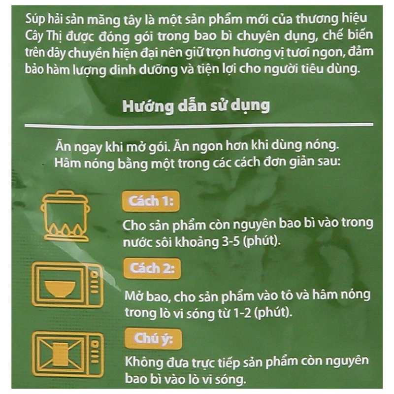 Súp Cây Thị vị hải sản, măng tây gói 260g (từ 1 tuổi) 6