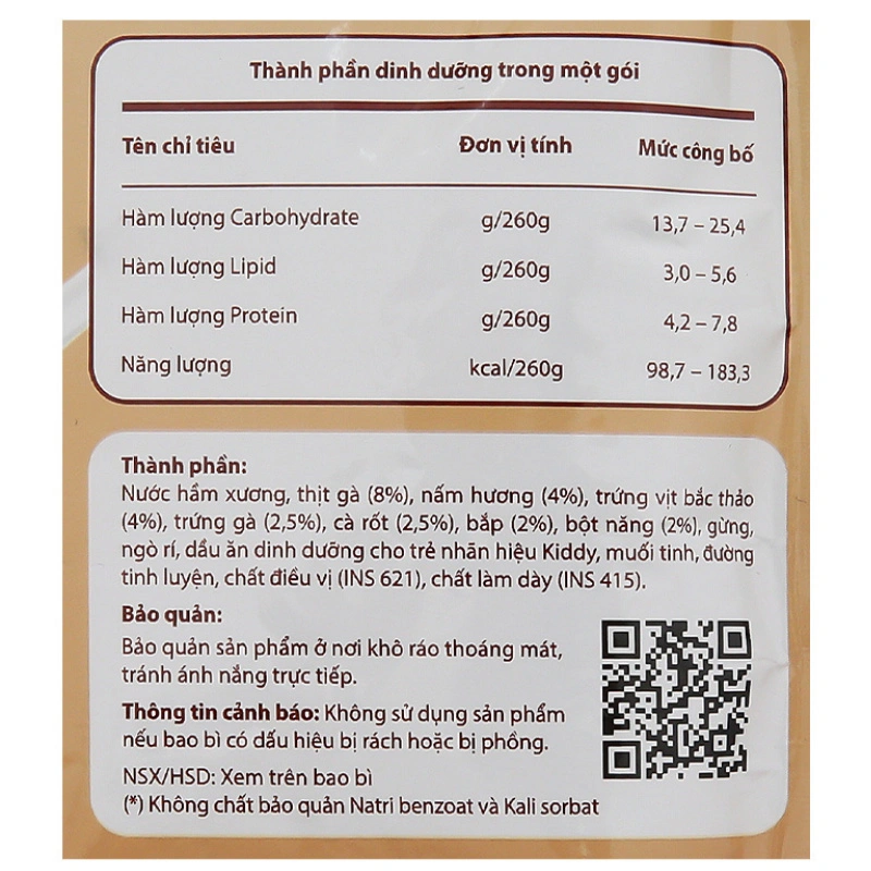 Súp Cây Thị vị gà, nấm hương gói 260g (từ 1 tuổi) 5