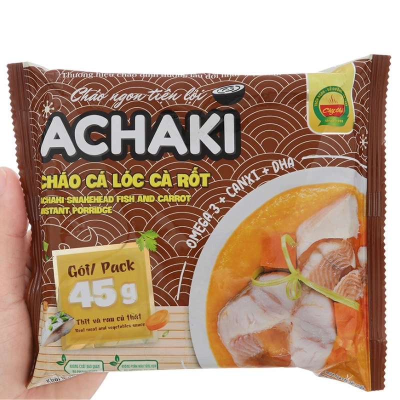 Combo 3 gói cháo ăn liền Achaki vị cá lóc, cà rốt 72g (từ 1 tuổi) 10