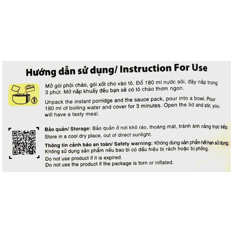 Cháo ăn liền Achaki vị tôm, cà rốt gói 72g (từ 1 tuổi) 7