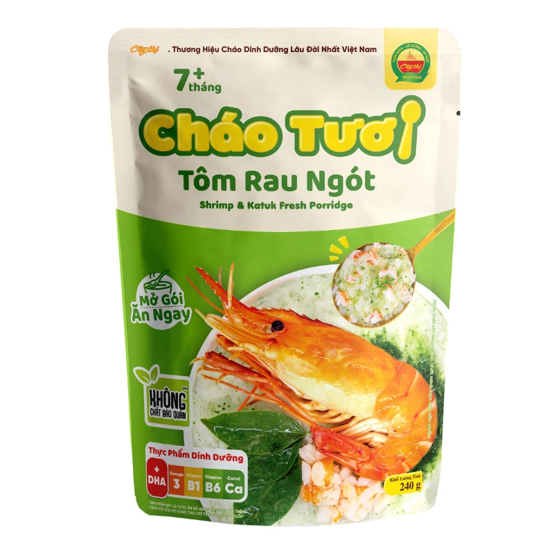 Combo 3 gói cháo tươi Cây Thị vị tôm, rau ngót 240g (từ 7 tháng) 2