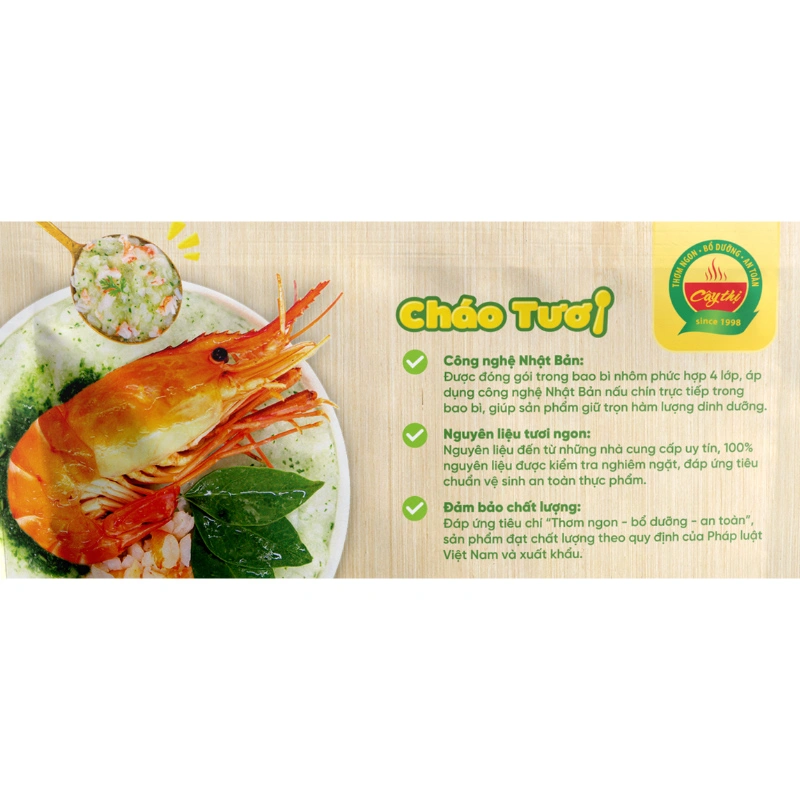Combo 3 gói cháo tươi Cây Thị vị tôm, rau ngót 240g (từ 7 tháng) 4