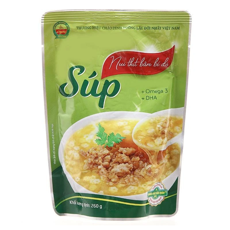 Combo 3 gói súp nui Cây Thị vị thịt bằm, bí đỏ 260g (từ 1 tuổi) 2
