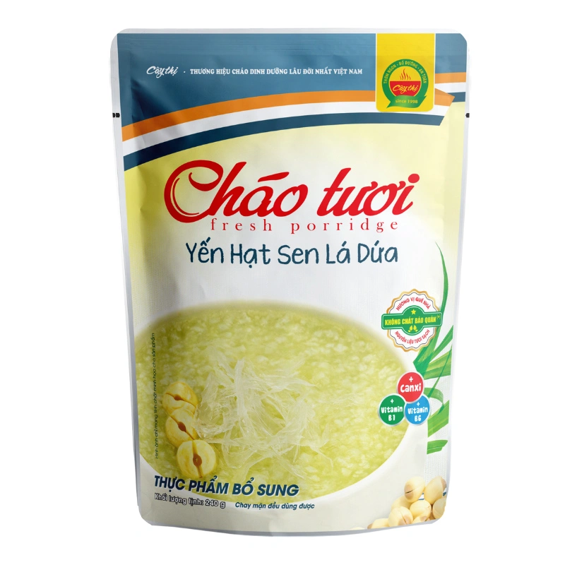 Combo 3 gói cháo tươi Cây Thị vị yến, hạt sen và lá dứa 240g (từ 10 tháng) 2