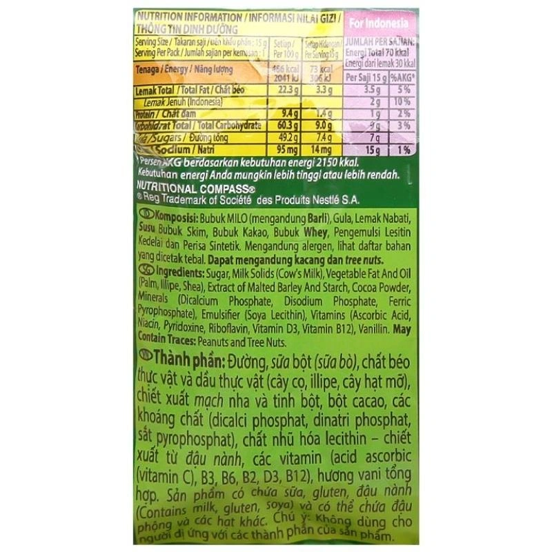 Kẹo socola Nestlé Milo Nuggets gói 25g (từ 3 tuổi) 5