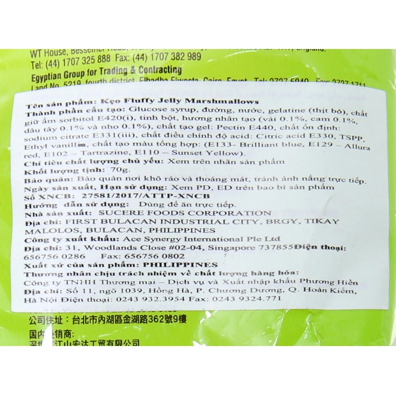 Kẹo xốp marshmallow Corniche Fluffy Jelly hương trái cây gói 70g (từ 3 tuổi) 5