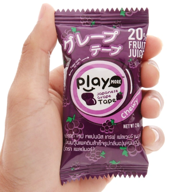 Kẹo dẻo cuộn PlayMore hương dâu gói 21g (từ 3 tuổi) 12