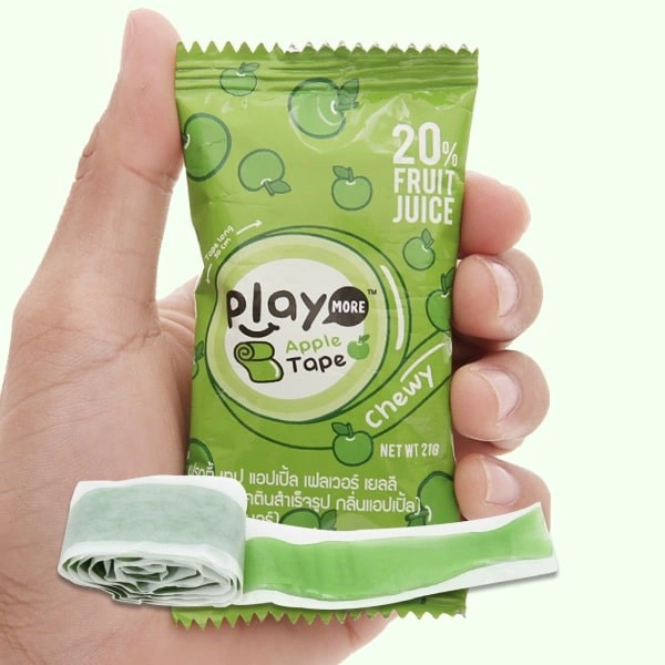 Kẹo dẻo cuộn PlayMore hương dâu gói 21g (từ 3 tuổi) 3