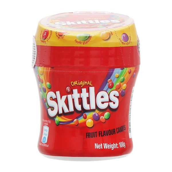 Kẹo cứng Skittles Original hương trái cây hũ 100g (từ 3 tuổi) 1