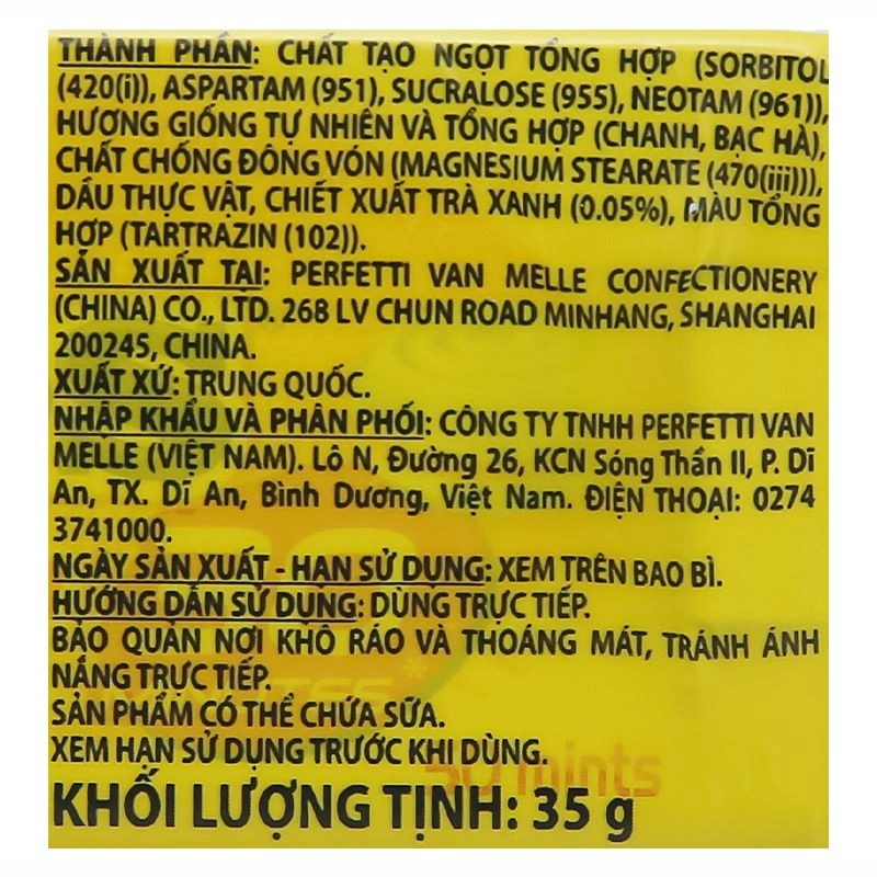 Kẹo ngậm Mentos Clean Breath hương bạc hà, chanh hộp 35g (từ 3 tuổi) 5
