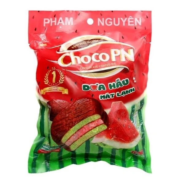 Bánh chocopie vị dưa hấu Choco PN hộp 14 cái 238g (từ 1 tuổi) 3