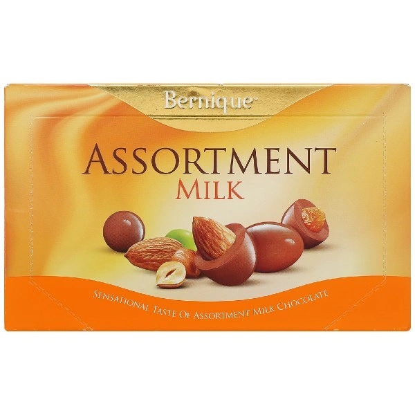 Kẹo socola Bernique nhân hạnh nhân và nho khô hộp 70g 1