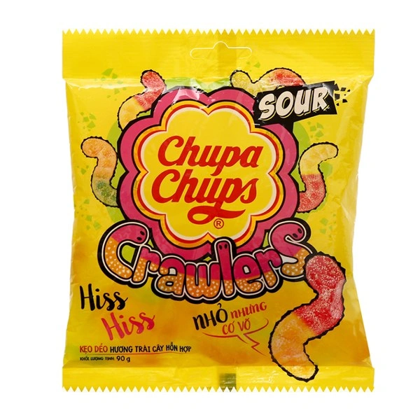 Kẹo dẻo Chupa Chups Crawlers hương trái cây gói 90g (từ 3 tuổi) 1