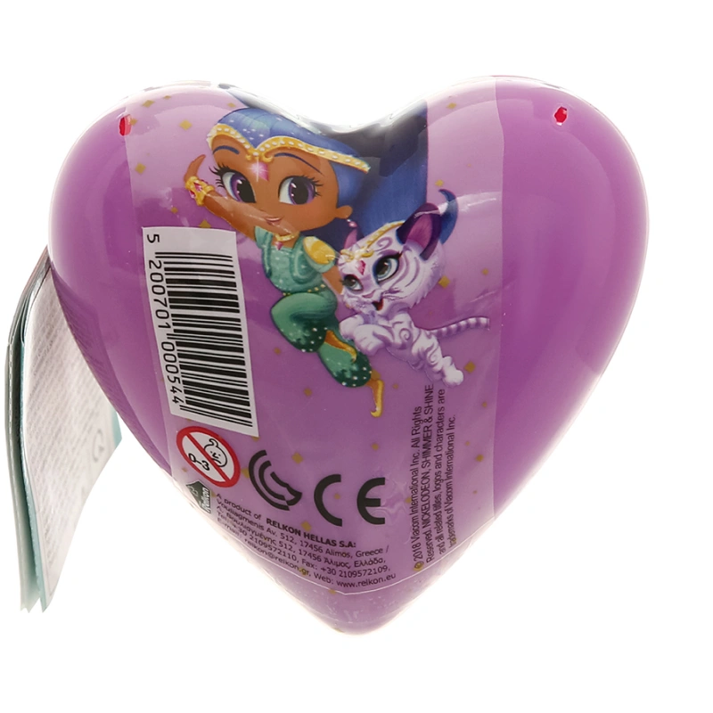Kẹo đồ chơi trái tim Relkon Shimmer & Shine Surprise Heart hương dâu, cam hộp 10g (từ 3 tuổi) 2