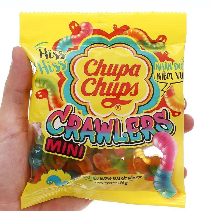 Kẹo dẻo Chupa Chups Mini Crawlers hương trái cây gói 56g (từ 3 tuổi) 3