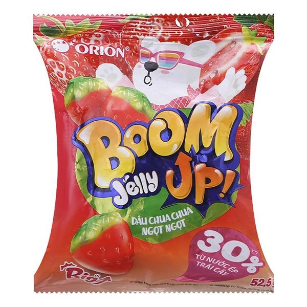 Kẹo dẻo Orion Boom Jelly Up hương dâu gói 52.5g (từ 2 tuổi) 1