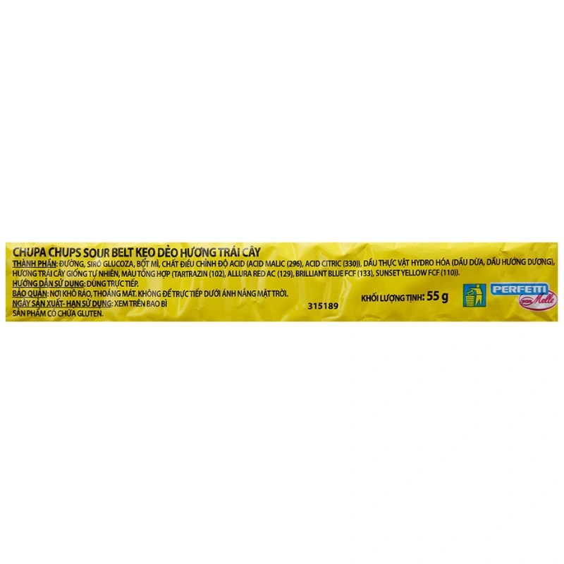 Kẹo dẻo Chupa Chups Belt hương trái cây dây 55g (từ 3 tuổi) 6