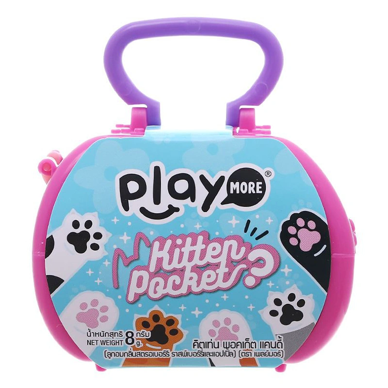 Kẹo đồ chơi lồng mèo PlayMore hương táo, dâu và phúc bồn tử hộp 8g (từ 3 tuổi) 2