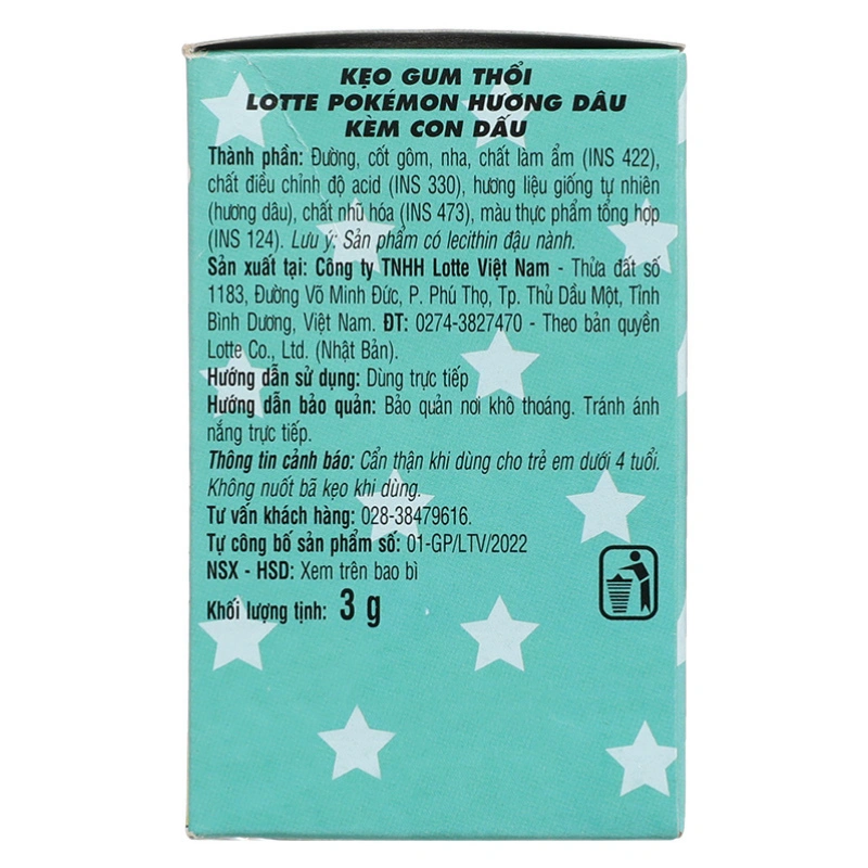 Kẹo đồ chơi Lotte Pokémon hương dâu hộp 3g (từ 3 tuổi) - Màu ngẫu nhiên 8