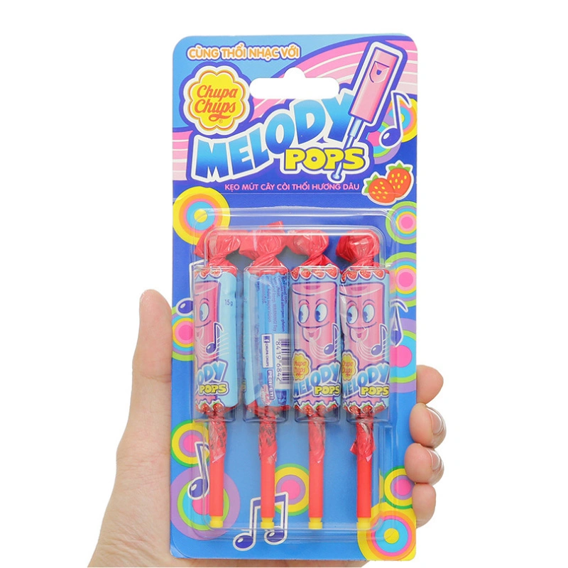 Kẹo mút Chupa Chups Melody Pops hương dâu vỉ 60g (từ 3 tuổi) 3