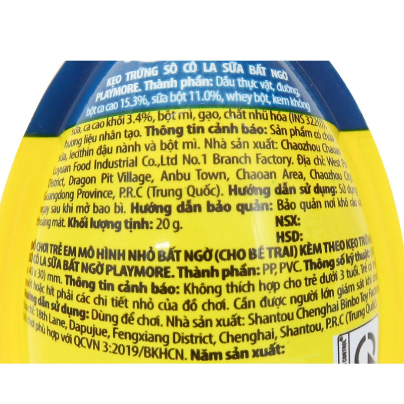Kẹo đồ chơi trứng PlayMore hương socola hộp 20g (từ 3 tuổi) - Màu ngẫu nhiên 6