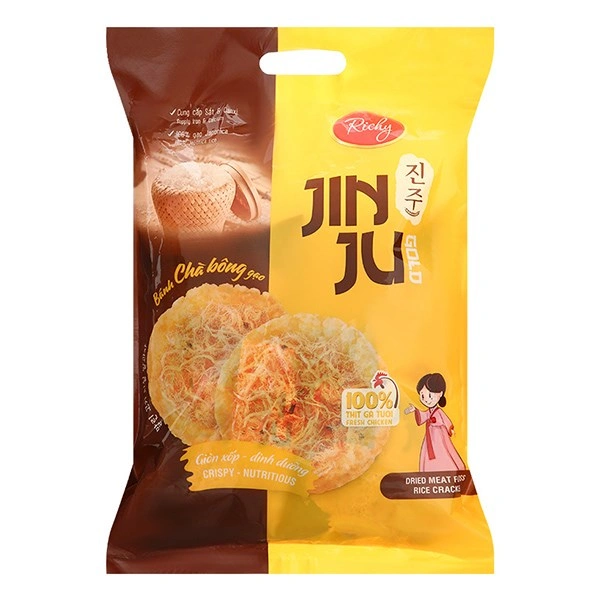 Bánh gạo Richy Jinju Gold vị chà bông gói 168g (từ 1 tuổi) 1