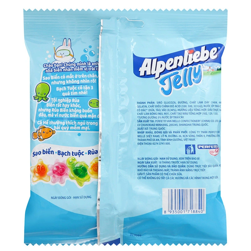 Kẹo dẻo Alpenliebe Jelly biển xanh long lanh hương trái cây gói 90g (từ 2 tuổi) 2