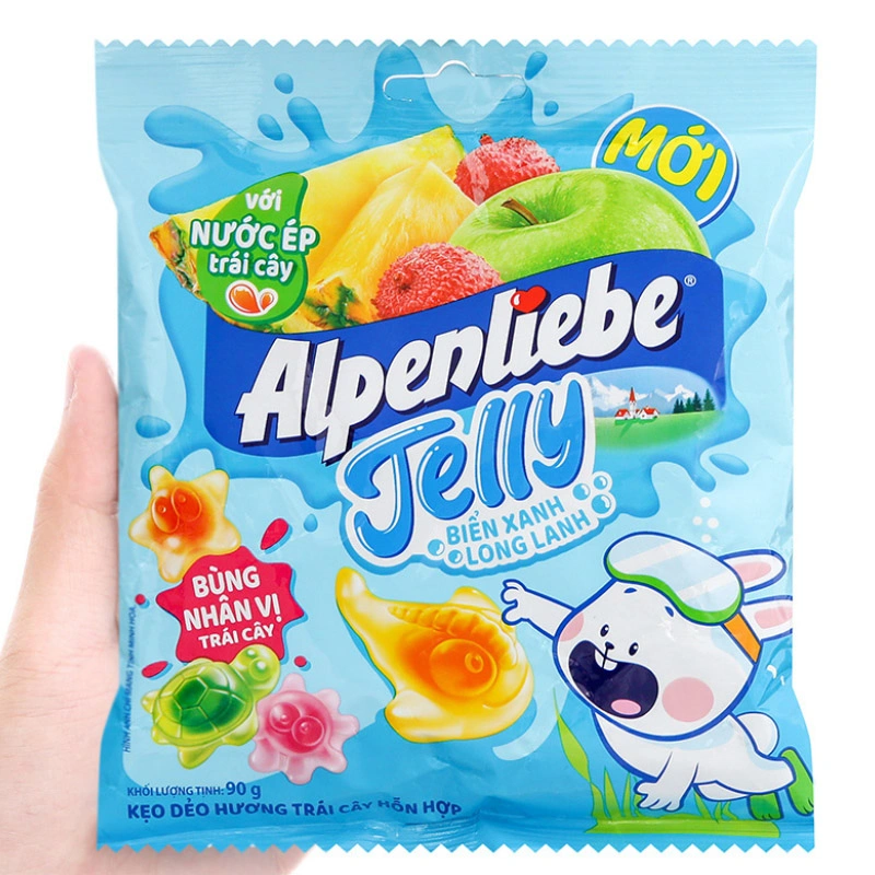 Kẹo dẻo Alpenliebe Jelly biển xanh long lanh hương trái cây gói 90g (từ 2 tuổi) 3