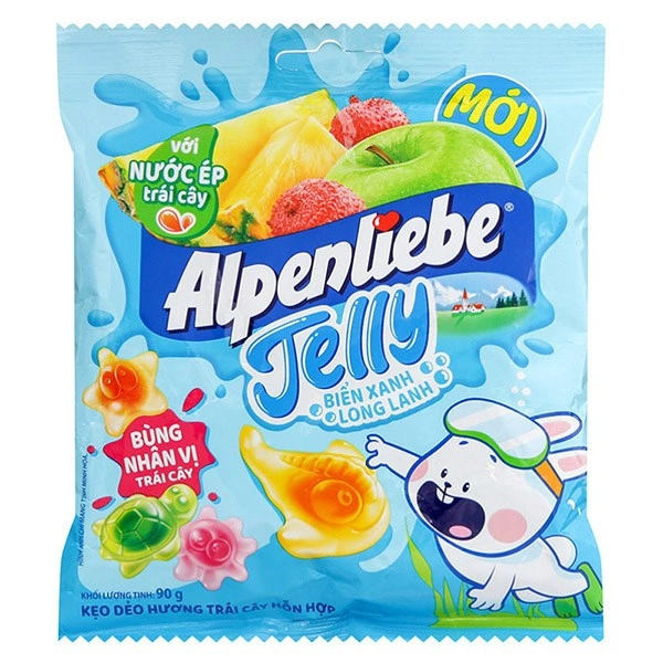 Kẹo dẻo Alpenliebe Jelly biển xanh long lanh hương trái cây gói 90g (từ 2 tuổi) 1