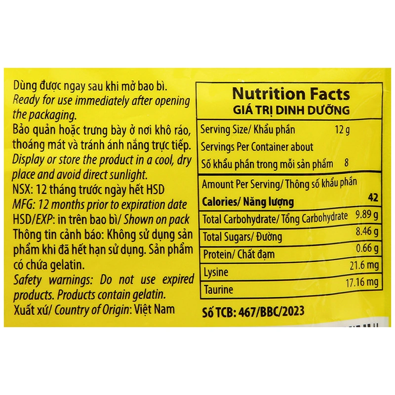 Kẹo dẻo Bibica Zoo Energy hương trái cây gói 96g (từ 6 tuổi) 6