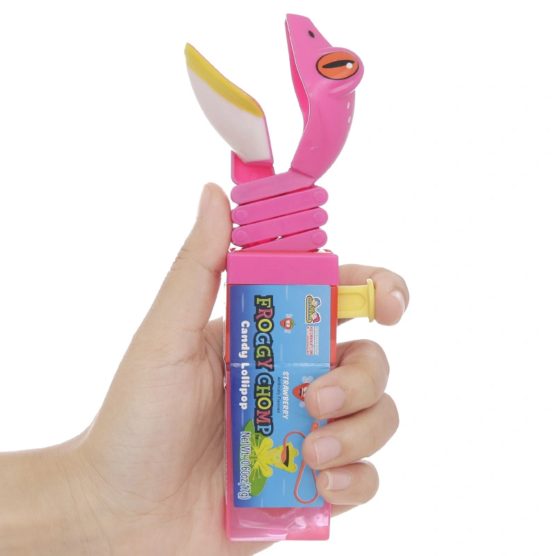 Kẹo đồ chơi hình con ếch Kidsmania hương táo, dâu và mâm xôi que 17g (từ 3 tuổi) - Màu ngẫu nhiên 8