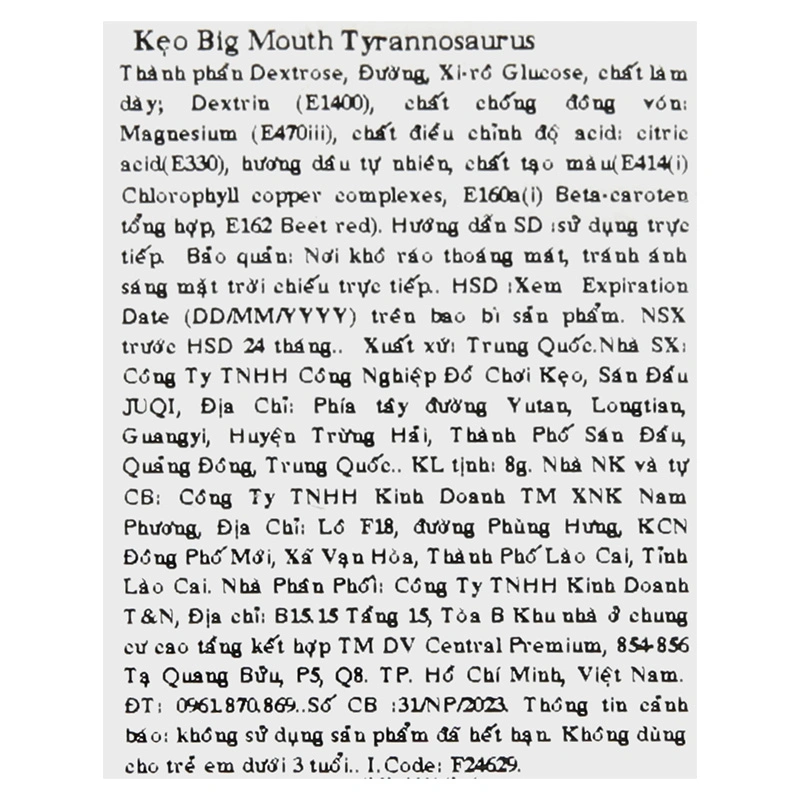 Kẹo đồ chơi chó cổ dài Shantou Juqi hương dâu hộp 8g (từ 3 tuổi) - Màu ngẫu nhiên 26