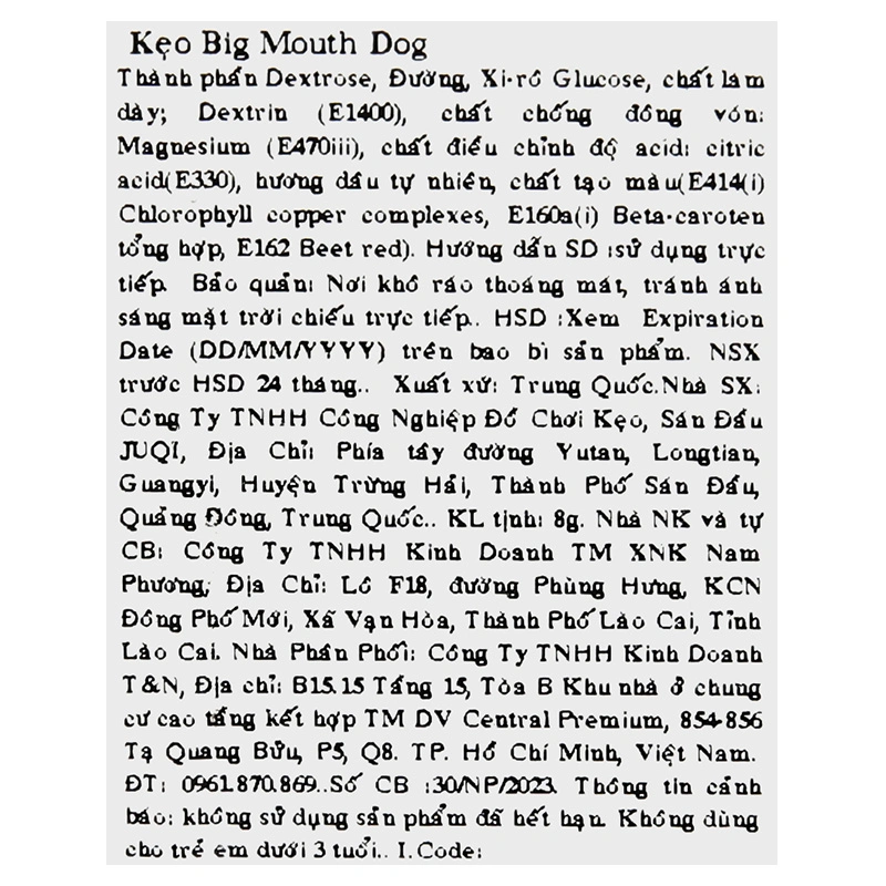 Kẹo đồ chơi chó cổ dài Shantou Juqi hương dâu hộp 8g (từ 3 tuổi) - Màu ngẫu nhiên 13