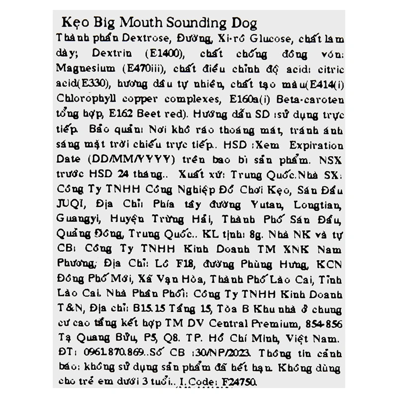 Kẹo đồ chơi chó cổ dài Shantou Juqi hương dâu hộp 8g (từ 3 tuổi) - Màu ngẫu nhiên 39