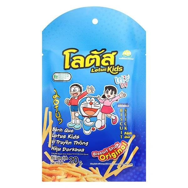 Bánh que Dorkbua Lotus Kids vị truyền thống gói 20g (từ 2 tuổi) - Giao bao bì ngẫu nhiên 1