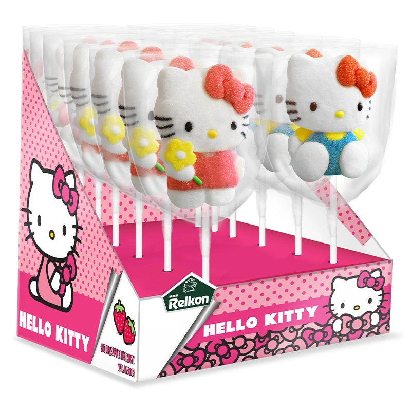 Kẹo xốp marshmallow Relkon Hello Kitty hương dâu que 45g (từ 3 tuổi) - Giao mẫu ngẫu nhiên 2