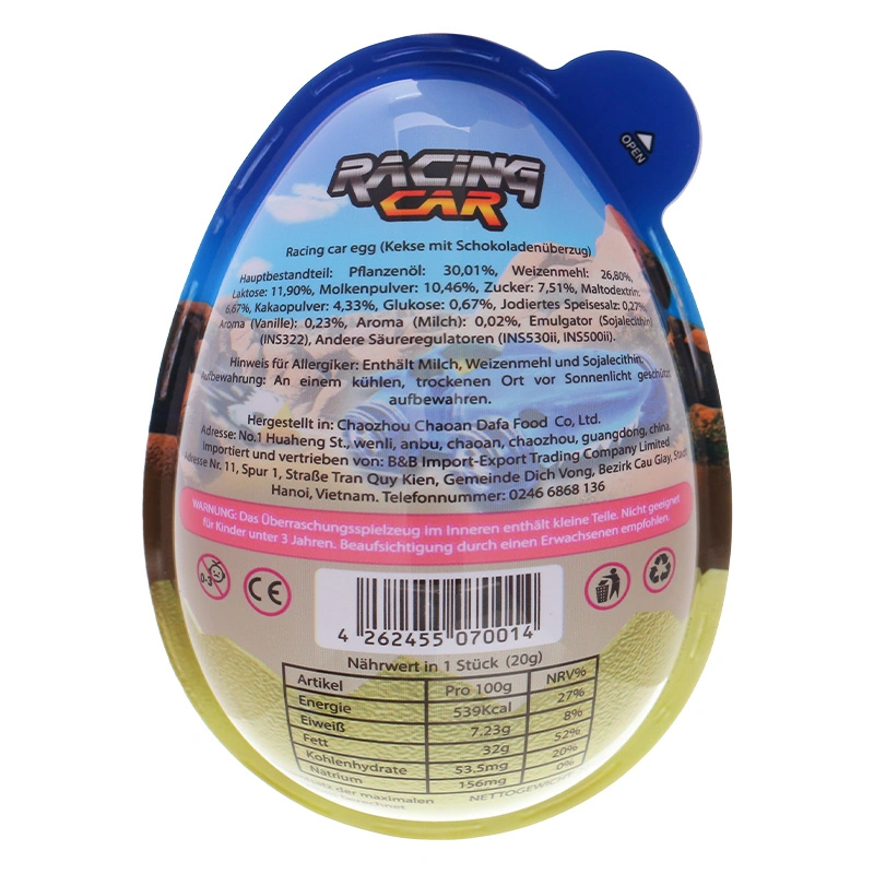 Kẹo đồ chơi trứng DAFA WOW Surprise Car hương socola hộp 20g (từ 3 tuổi) 2