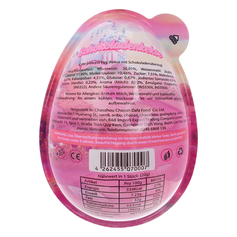 Kẹo đồ chơi trứng DAFA WOW Surprise Princess hương socola hộp 20g (từ 3 tuổi) 2