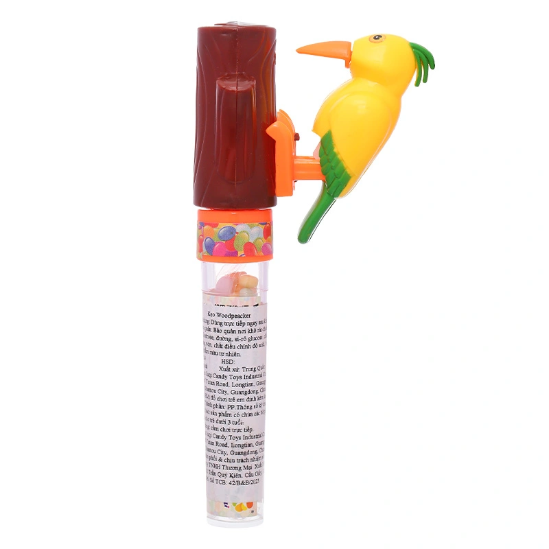 Kẹo đồ chơi chim gõ kiến Shantou Juqi hương dâu hộp 8g (từ 3 tuổi) 3
