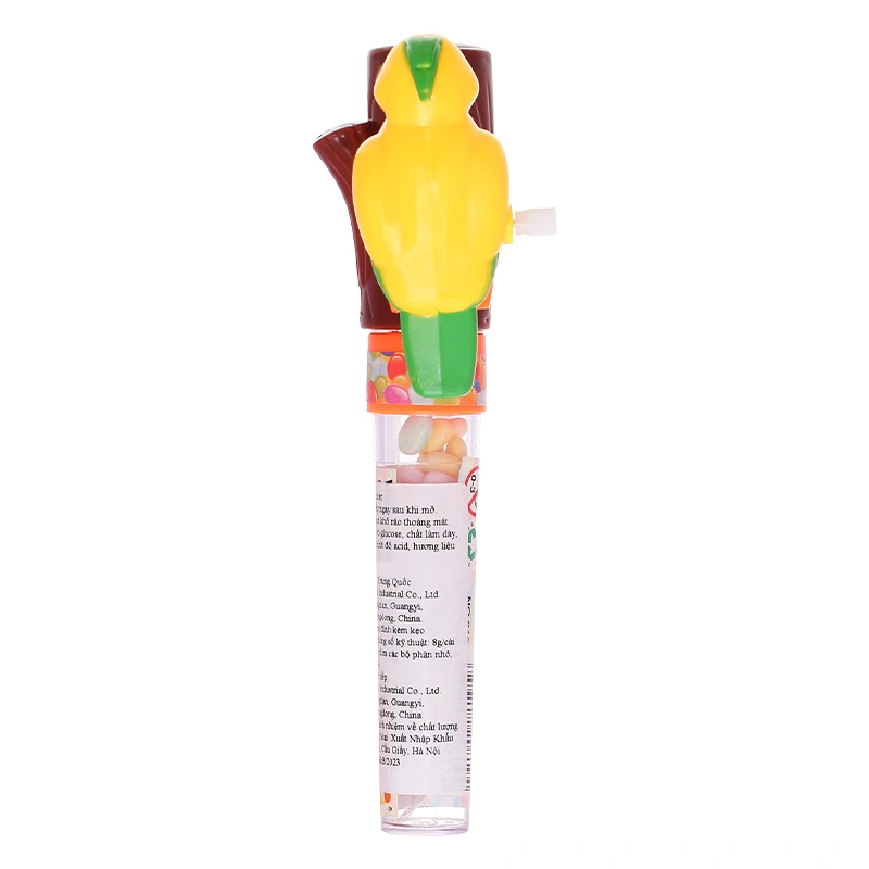 Kẹo đồ chơi chim gõ kiến Shantou Juqi hương dâu hộp 8g (từ 3 tuổi) 4