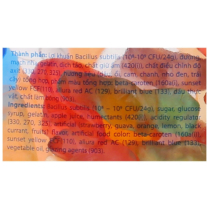 Kẹo dẻo lợi khuẩn Huro hương trái cây gói 105g (từ 3 tuổi) 5