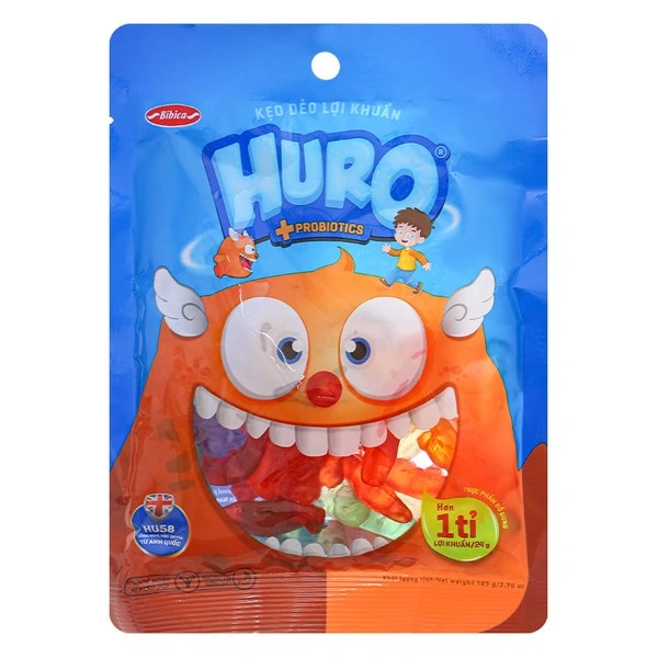 Kẹo dẻo lợi khuẩn Huro hương trái cây gói 105g (từ 3 tuổi) 1