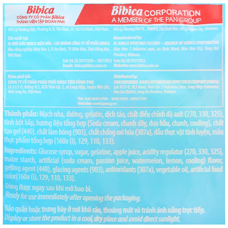 Kẹo dẻo Bibica Zoo hương soda kem trái cây gói 66g (từ 3 tuổi) 5