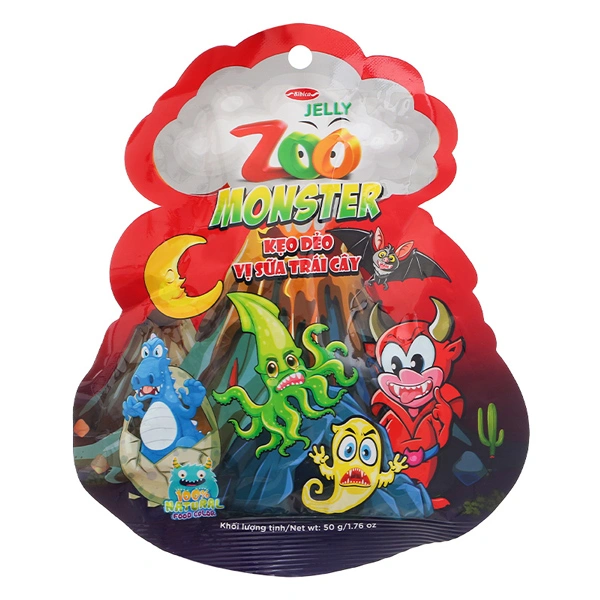 Kẹo dẻo Bibica Zoo Monster hương sữa trái cây gói 50g (từ 6 tuổi) 1