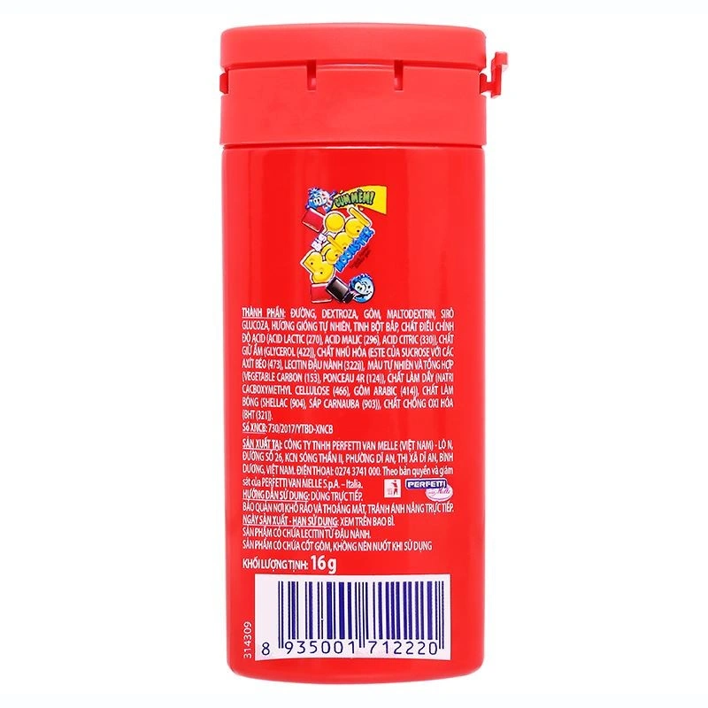Kẹo singum Big Babol hương tự nhiên hũ 16g (từ 3 tuổi) - Màu ngẫu nhiên 6