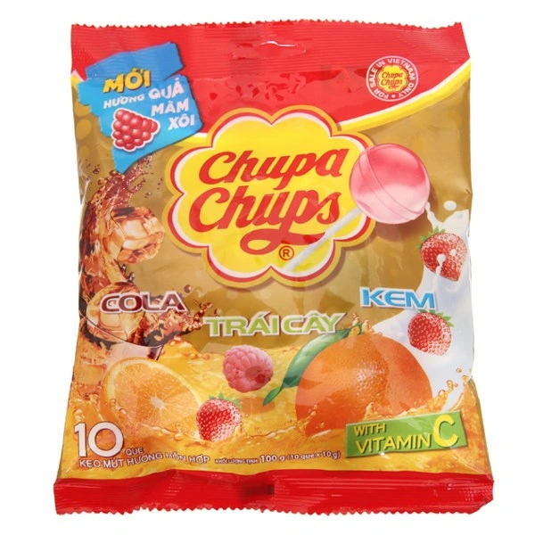 Kẹo mút Chupa Chups hương trái cây gói 100g (từ 5 tuổi) 1