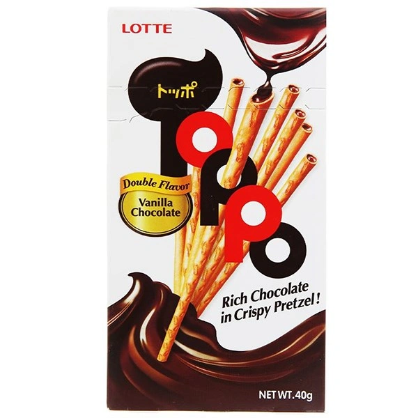 Bánh que Lotte Toppo vị cacao nhân socola hộp 40g (từ 3 tuổi) 13